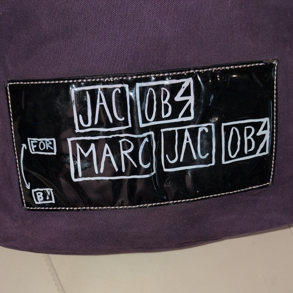 Marc Jacobs Deep Purple Tote with Black Strap - Picture 9 of 12
